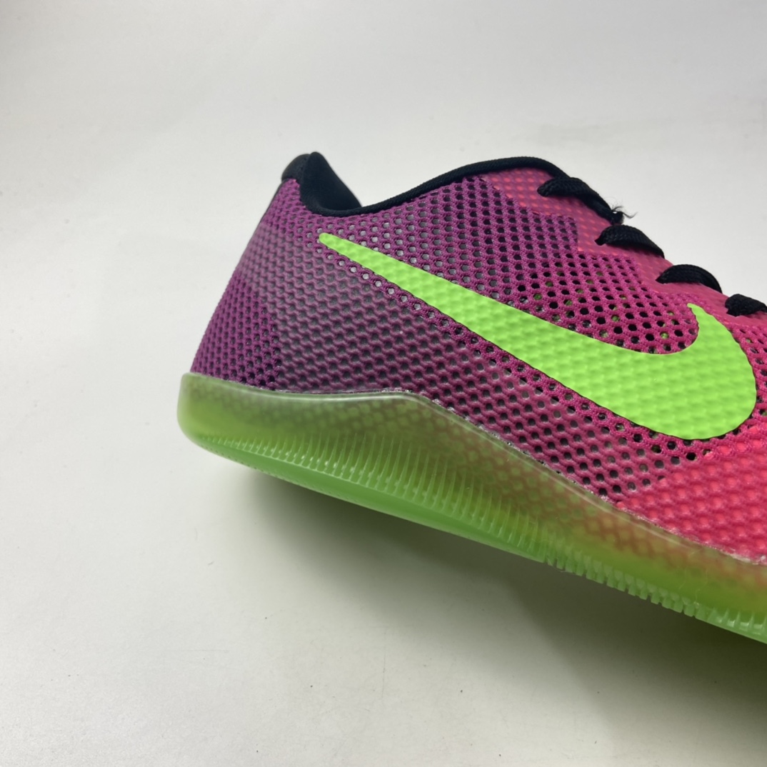 P240  Nike Kobe 11 EM 科比11代篮球鞋运动鞋 玫红荧光绿 刺客 836184-635