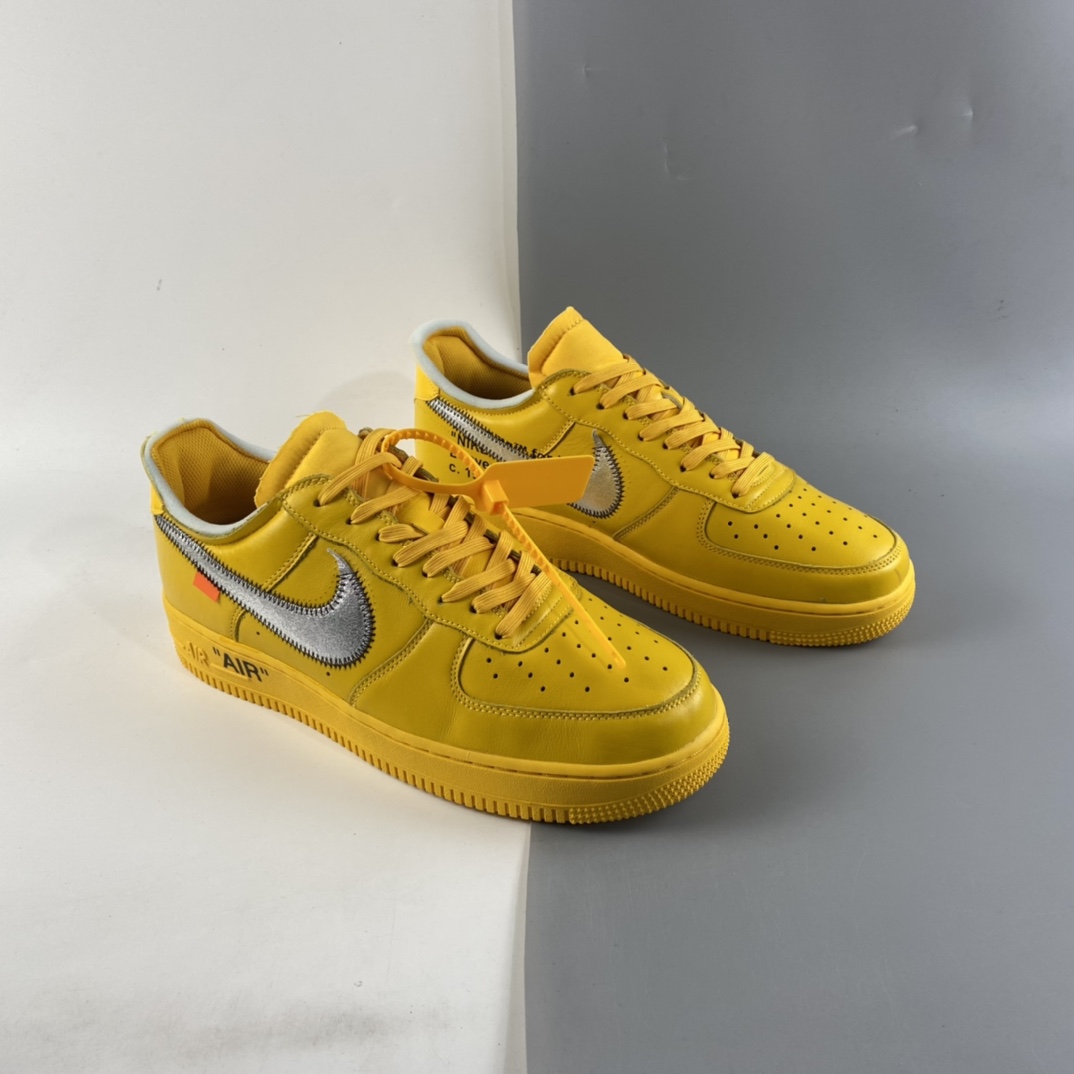 P400  Off-White X NK Air Force 1 ” University Gold ” OW联名空军一号低帮 DD1876-700