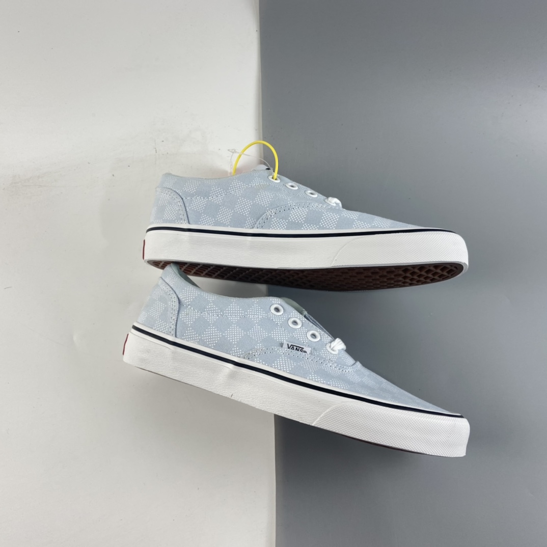 P150  Vans Doheny Era 范斯官方-网红小白鞋 奶蓝色棋盘格低帮帆布鞋 VN0A3MVZ3QN