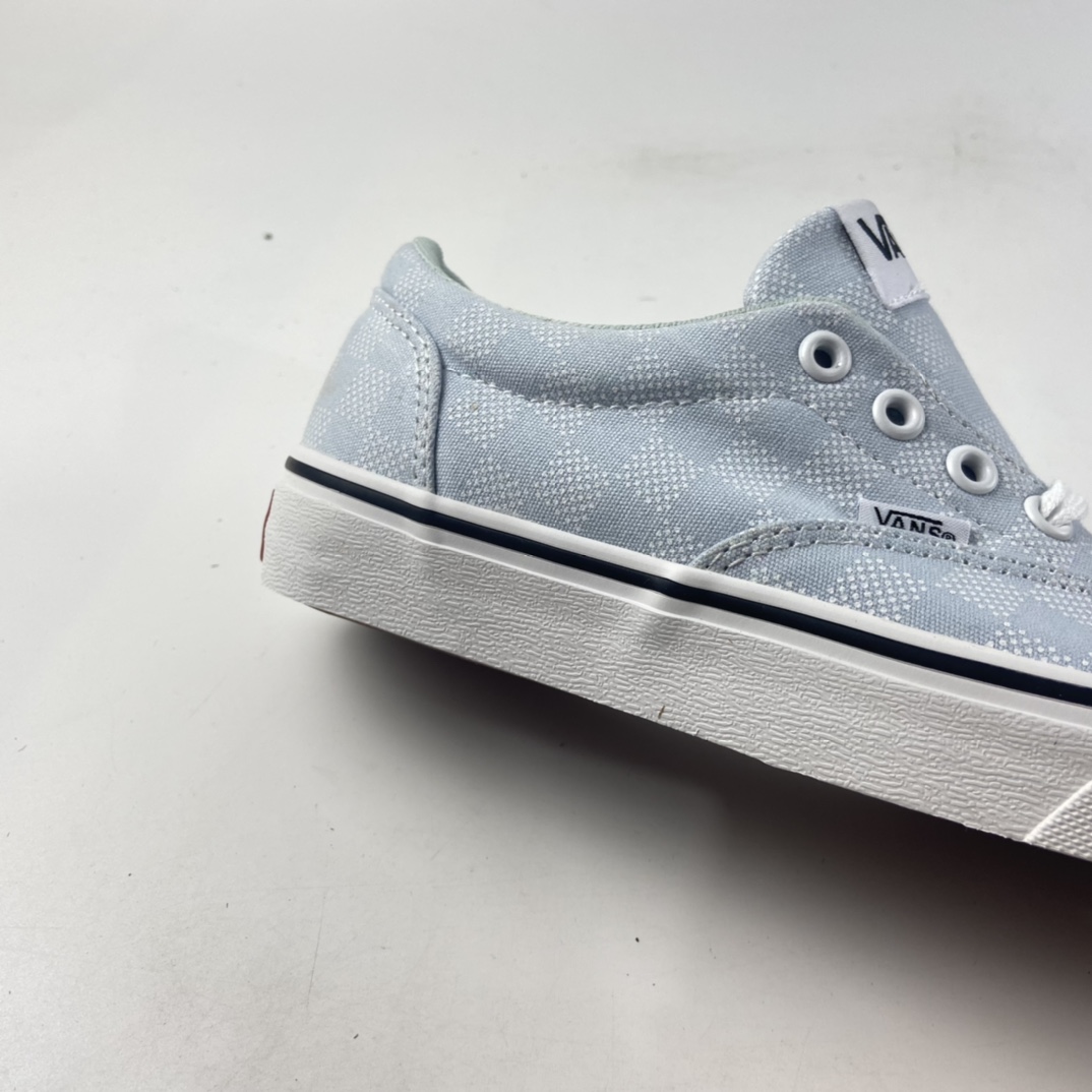 P150  Vans Doheny Era 范斯官方-网红小白鞋 奶蓝色棋盘格低帮帆布鞋 VN0A3MVZ3QN