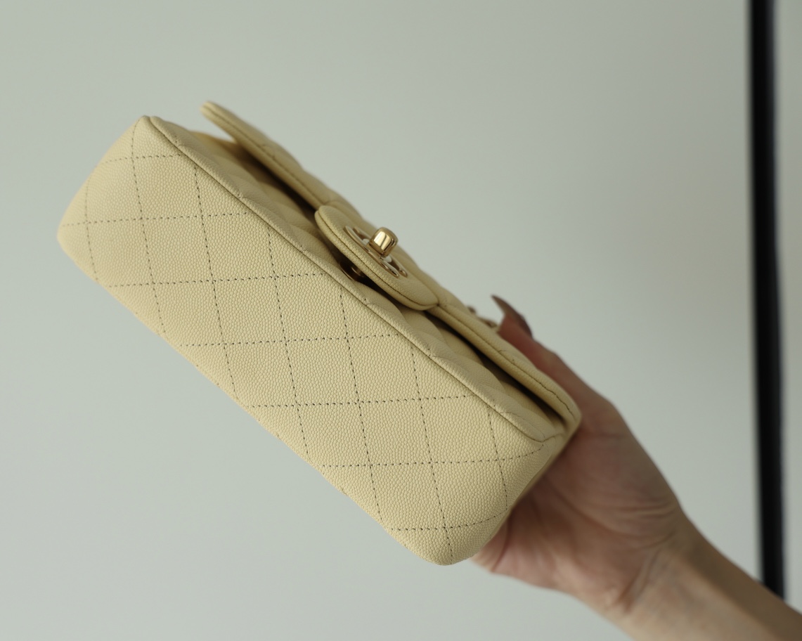 Chanel CF20大mini Classic flap bag A01116牛皮小鸡黄