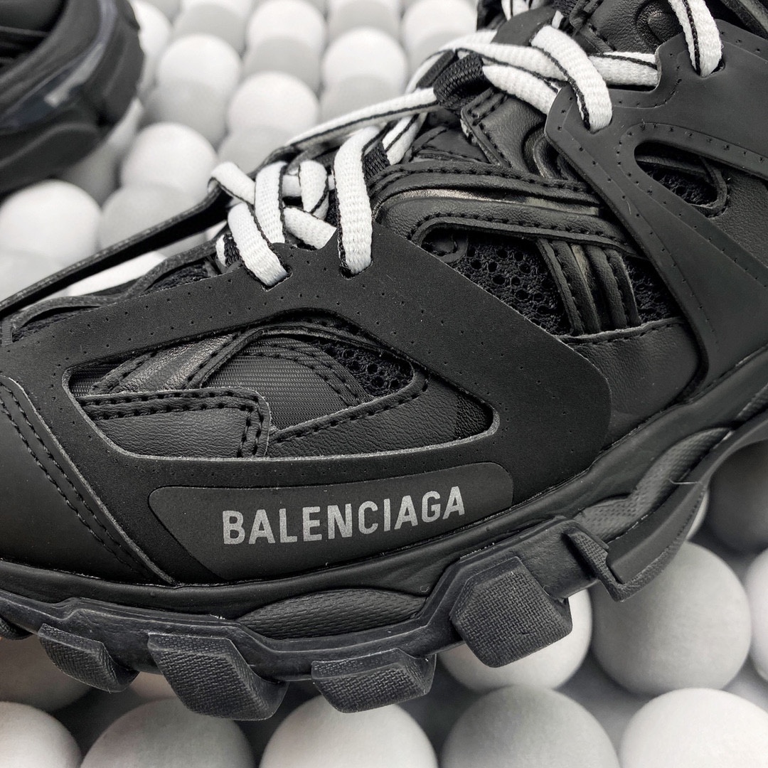 Balenciaga Sneaker Tess 3.0, tercera generación, semirremolque negro puro, Balenciaga Sneaker Tess 3.0 (versión sin luz…