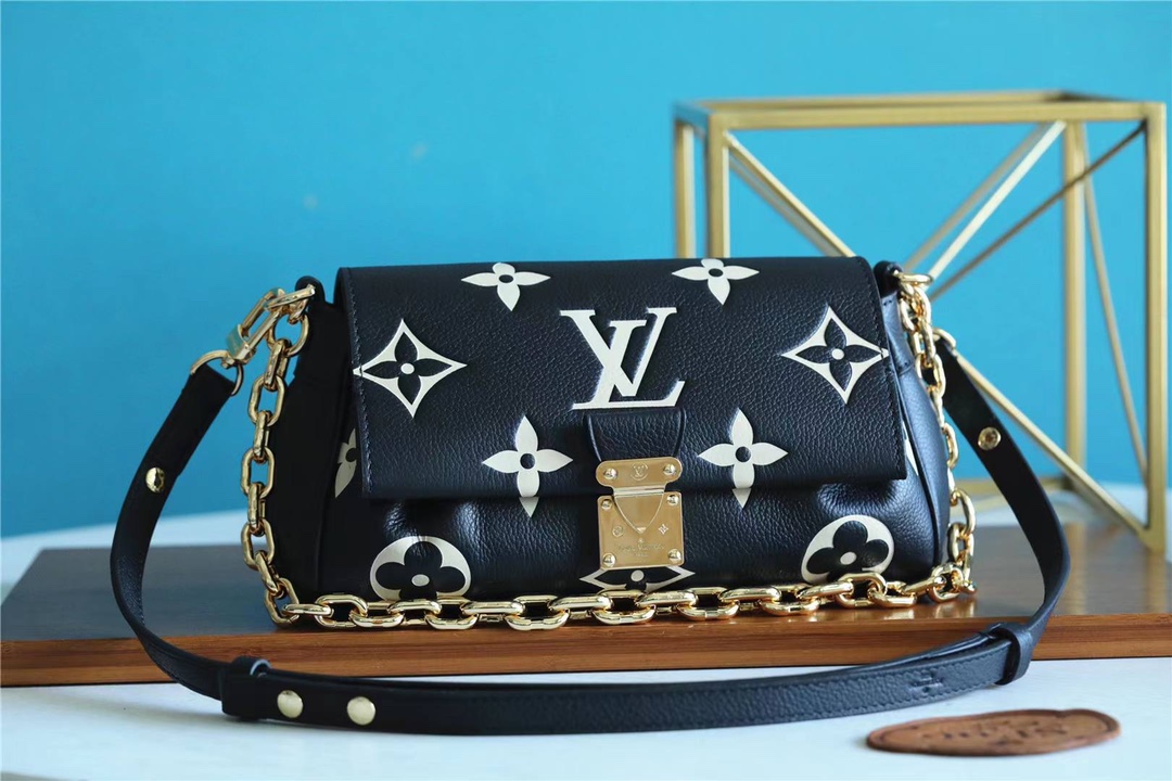 Louis Vuitton LV Favorite Bags Handbags Black White Chains M45859