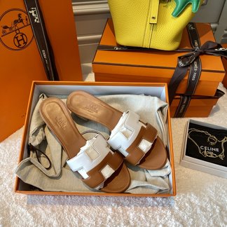 Hermes Buy Shoes High Heel Pumps Brown Coffee Color White Sewing Summer Collection