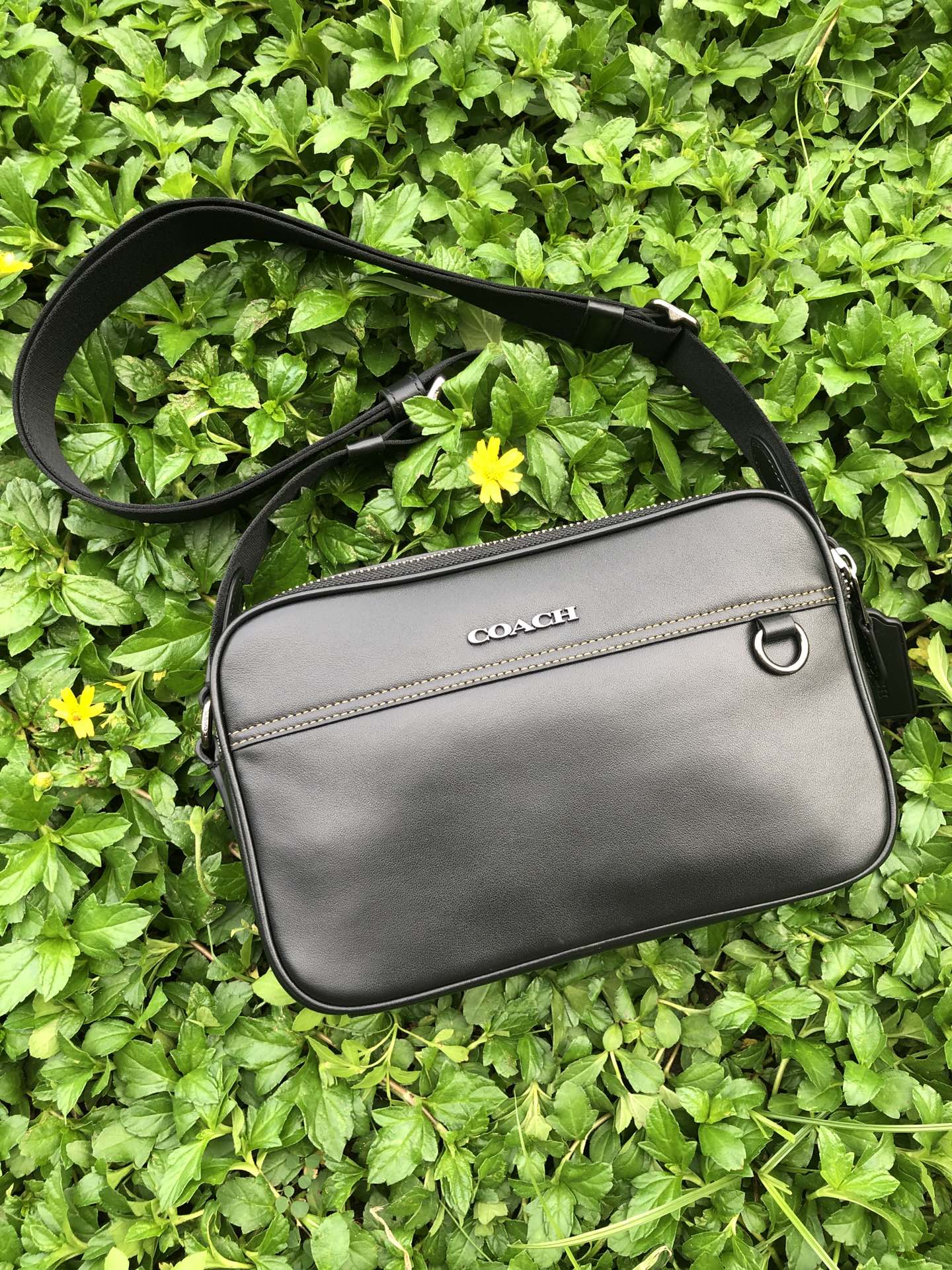 Coach C家纯原C4148 2021最新款COACH 蔻驰 奥莱款 款 全头层牛皮、男士单肩背斜挎包