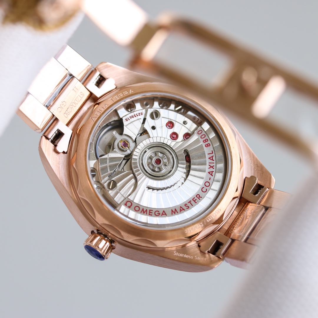 “Omega OMEGA AP5 Seahorse Series 34mm Gold Shell Drill Watch – VS Robotic Timepiece Gift” - 图片 9