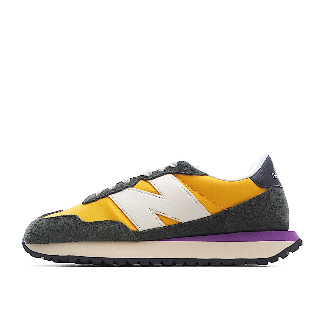 G5 New Balance MS237系列复古休闲运动慢跑鞋 MS237LB1鞋面由透气牛津布料拼接构成 中底高弹EVA发泡材质加持满丁防滑橡胶外底