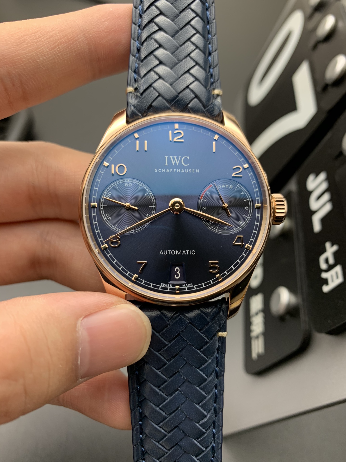 IWC YL 编织带葡七
