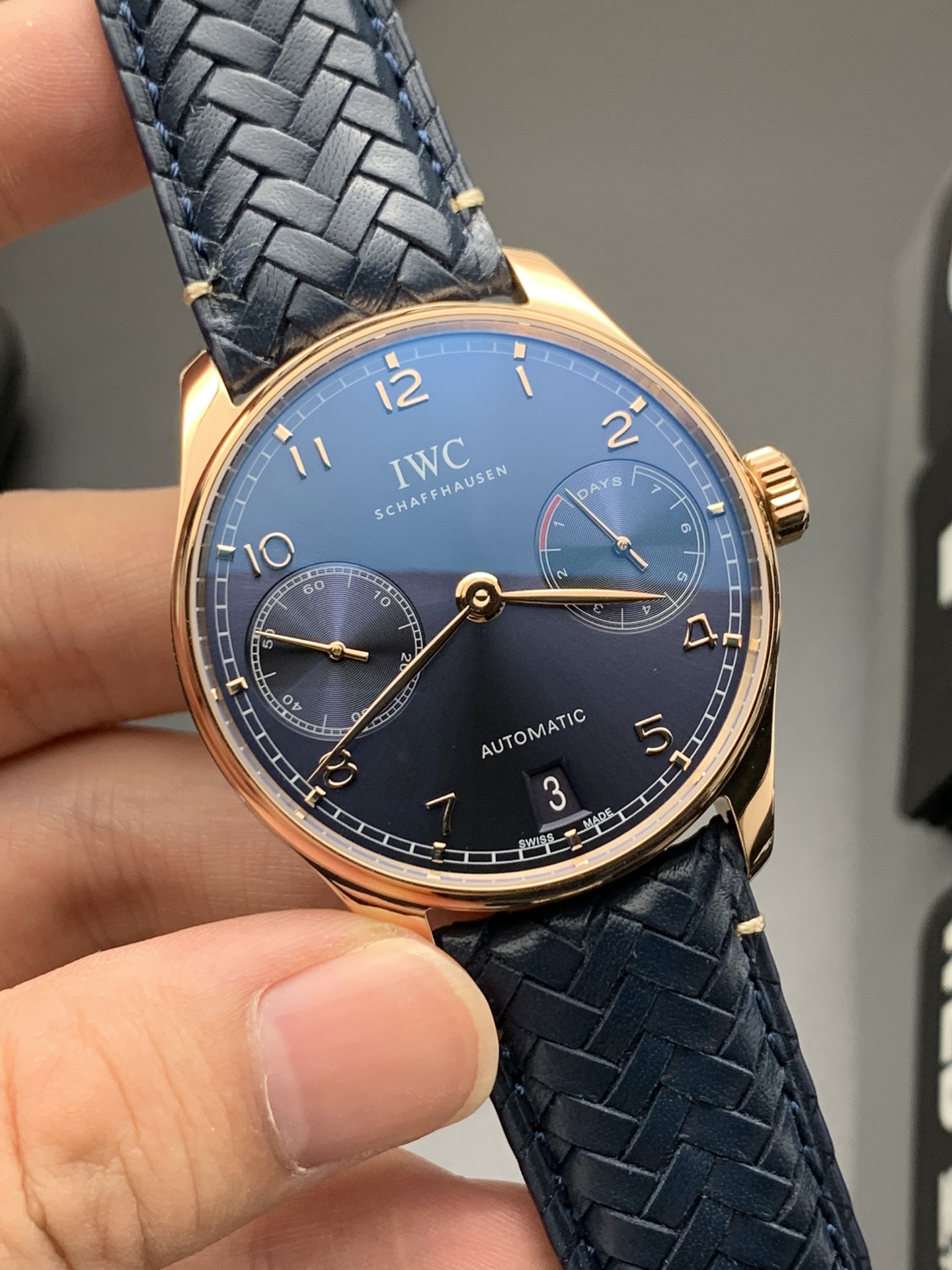 IWC YL 编织带葡七