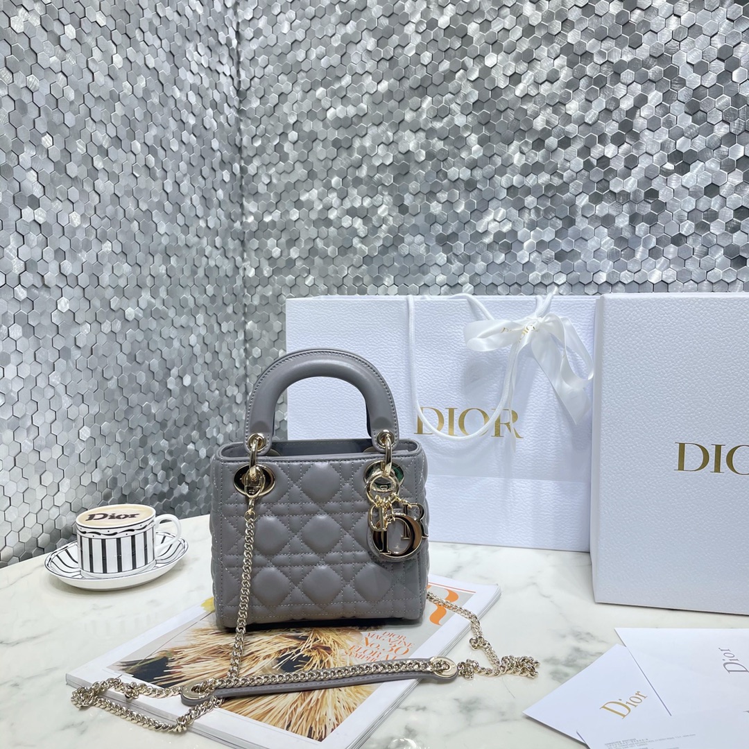 Dior Bags Handbags Gold Sewing Sheepskin Lady Chains