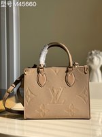 Louis Vuitton LV Onthego Handbags Tote Bags Grey Empreinte​ Mini M45660