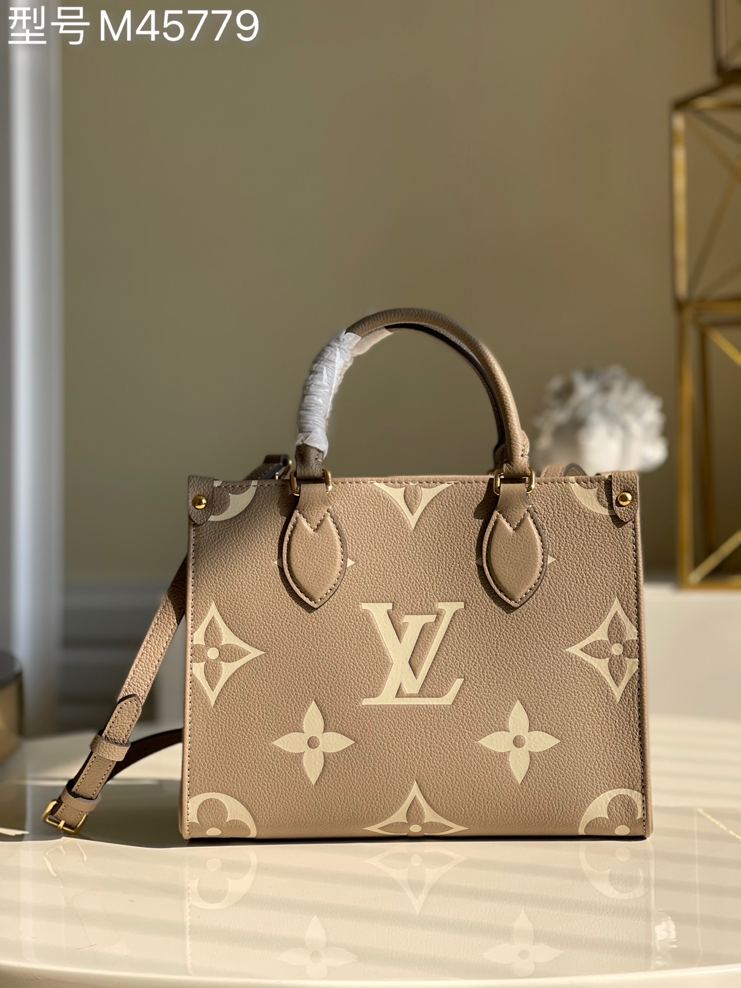 Louis Vuitton LV Onthego Handbags Tote Bags Grey Empreinte​ Mini M45779