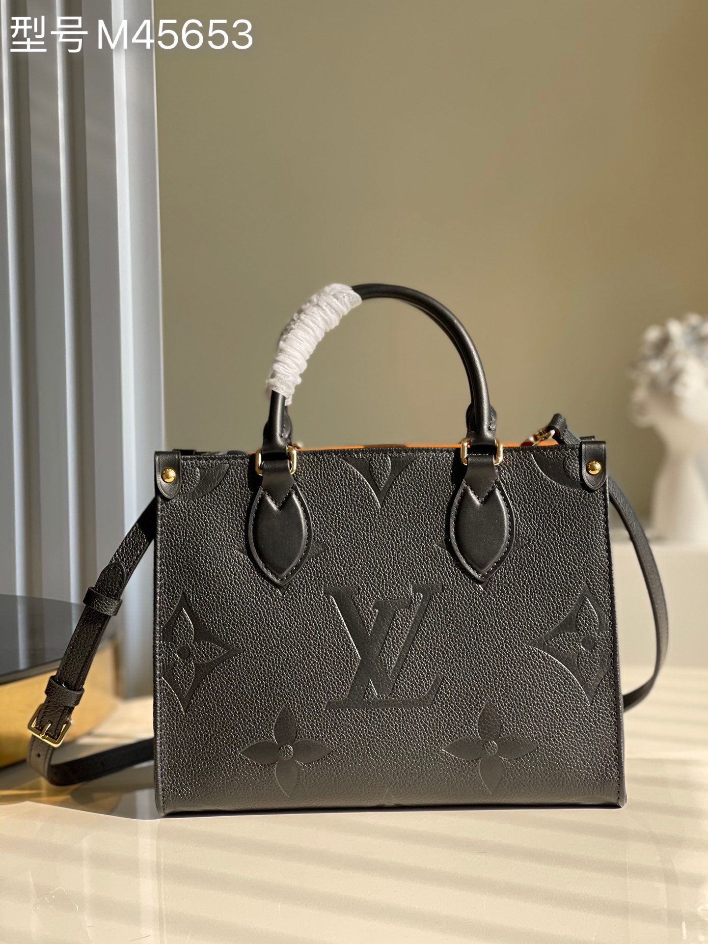 Louis Vuitton LV Onthego Handbags Tote Bags Black Empreinte​ Mini M45653