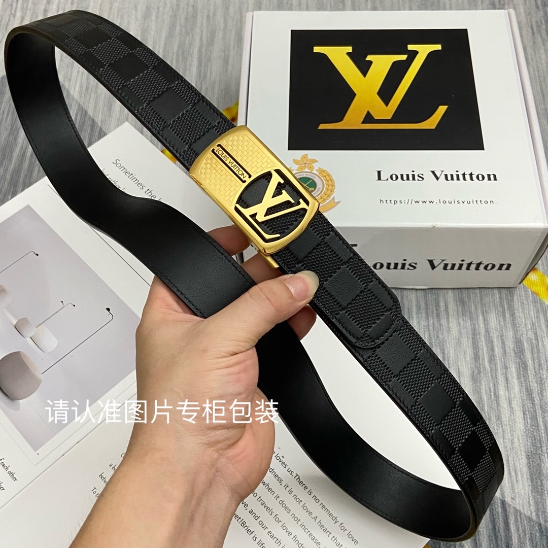 品牌LV路易威登原单皮带腰带单面使用