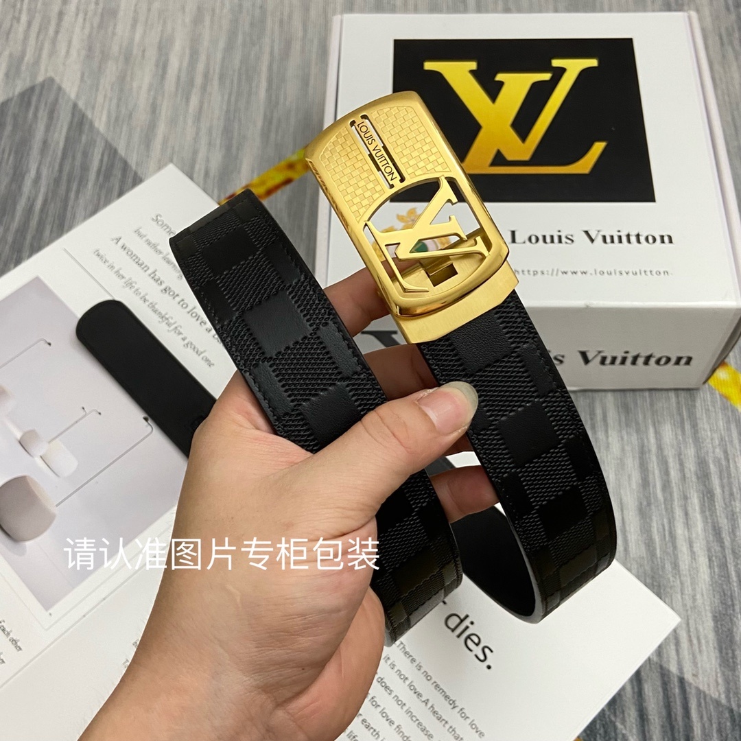 品牌LV路易威登原单皮带腰带单面使用