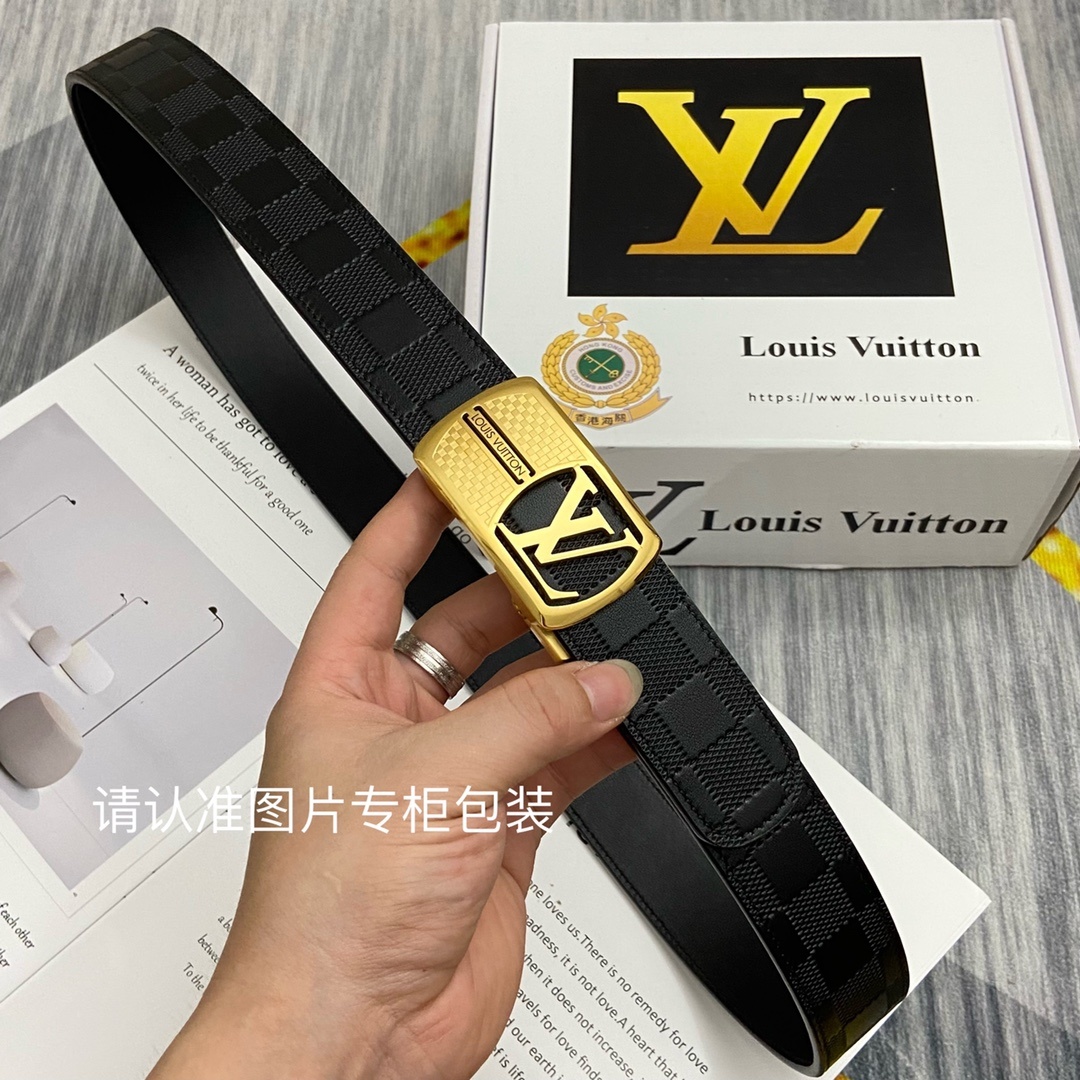 品牌LV路易威登原单皮带腰带单面使用