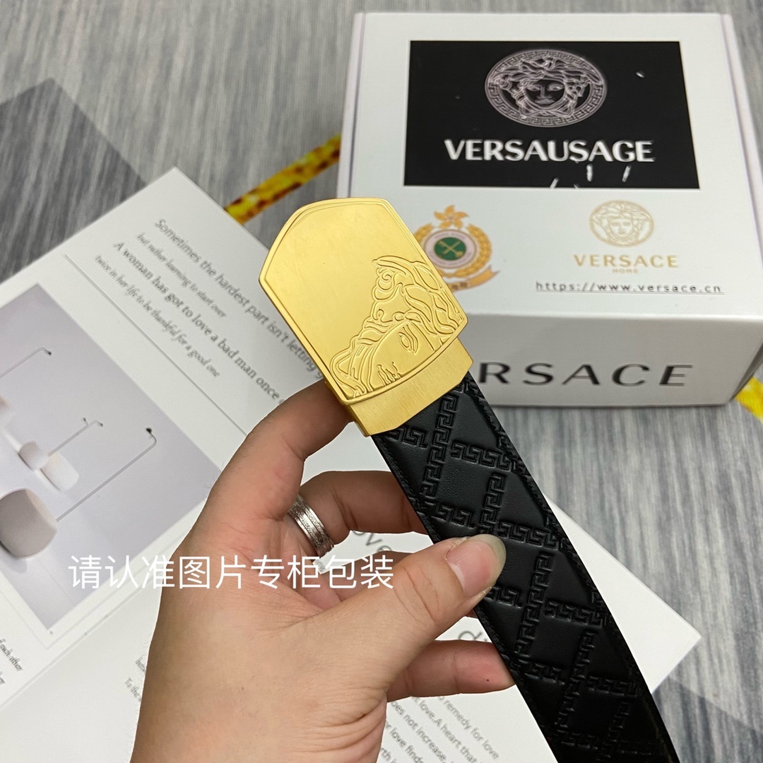 品牌美人头范思哲原单皮带腰带单面使用