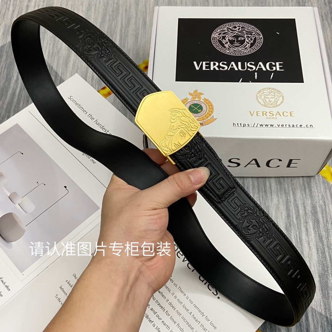 品牌美人头范思哲原单皮带腰带单面使用