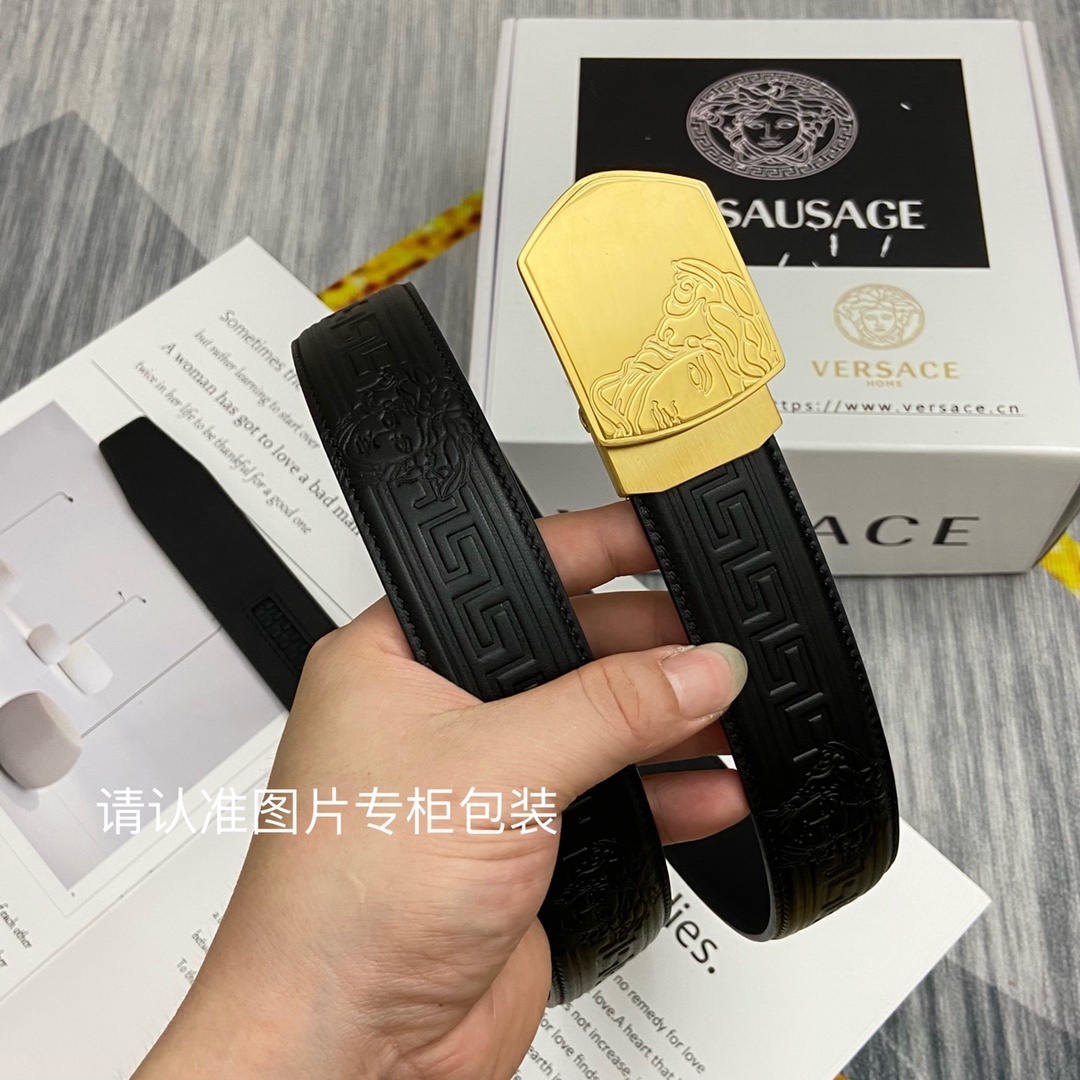 品牌美人头范思哲原单皮带腰带单面使用