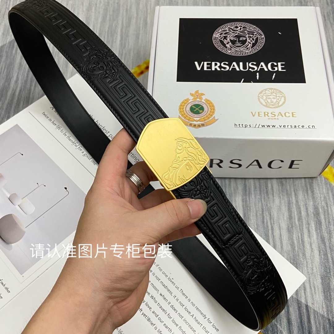 品牌美人头范思哲原单皮带腰带单面使用