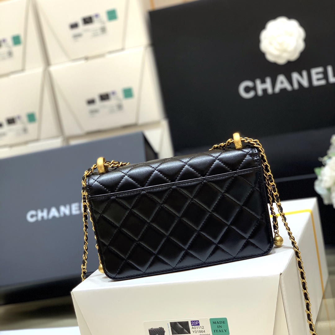 Chanel 2021早秋高级手工坊系列小金珠系列发财包 AP2289黑色