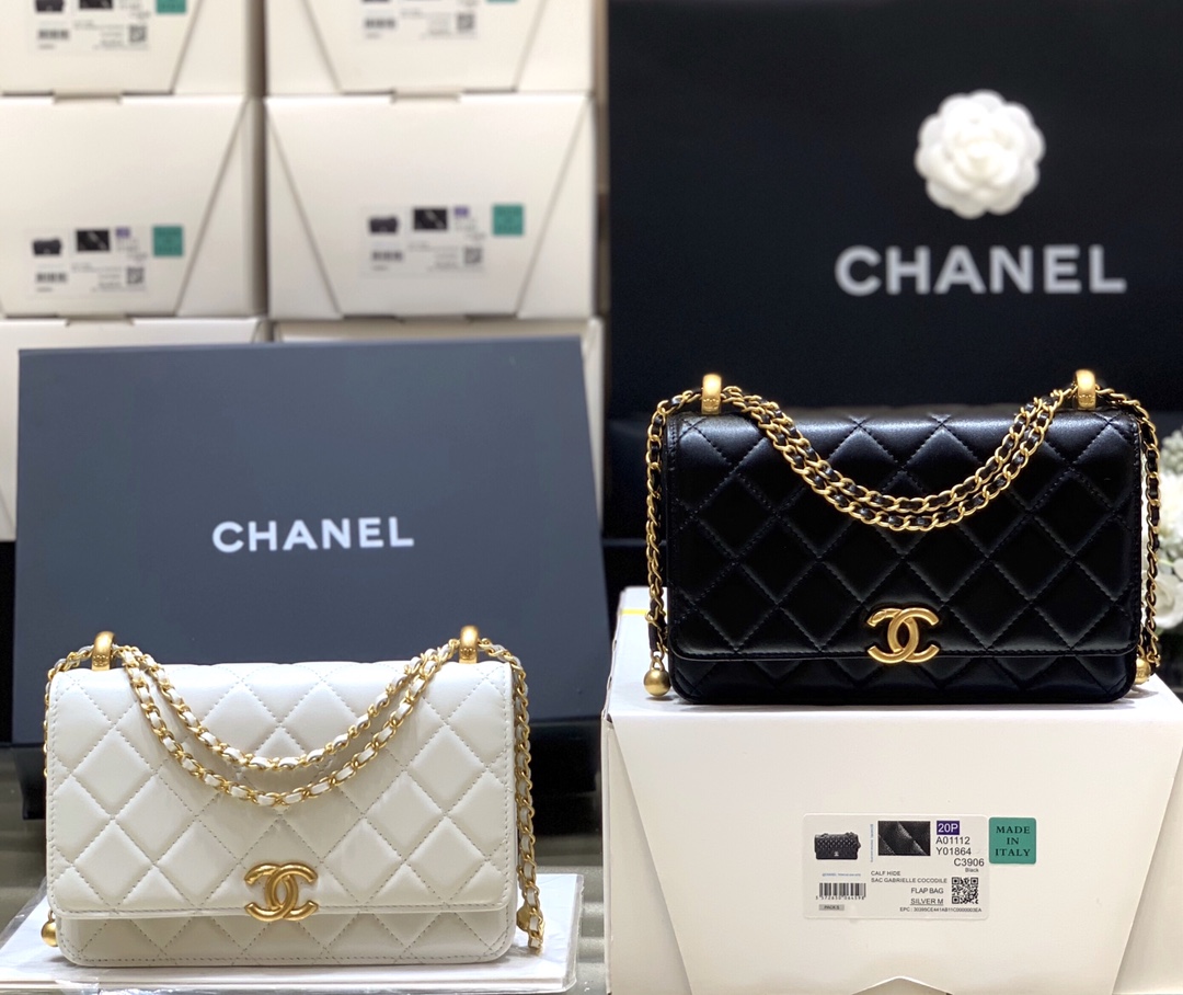 Chanel 2021早秋高级手工坊系列小金珠系列发财包 AP2289黑色