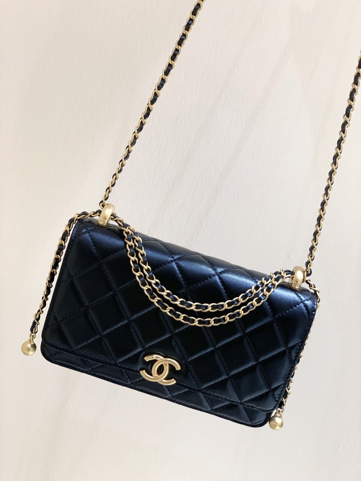 Chanel 2021早秋高级手工坊系列小金珠系列发财包 AP2289黑色