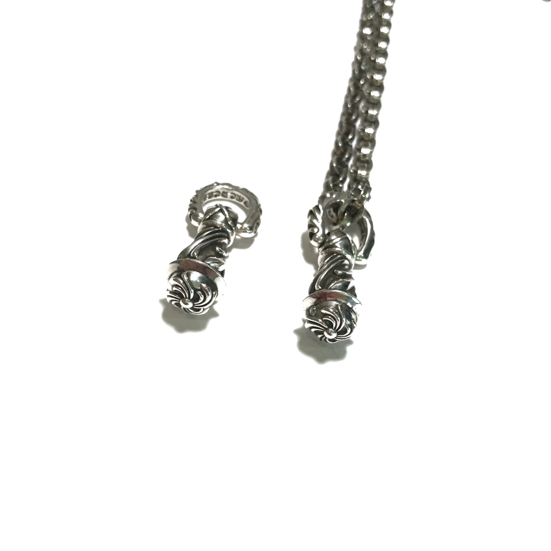 Chrome Hearts 新品上架𝗖𝗵𝗿𝗼𝗺𝗲 𝗛𝗲𝗮𝗿𝘁𝘀 克罗心十字螺纹杵项链
