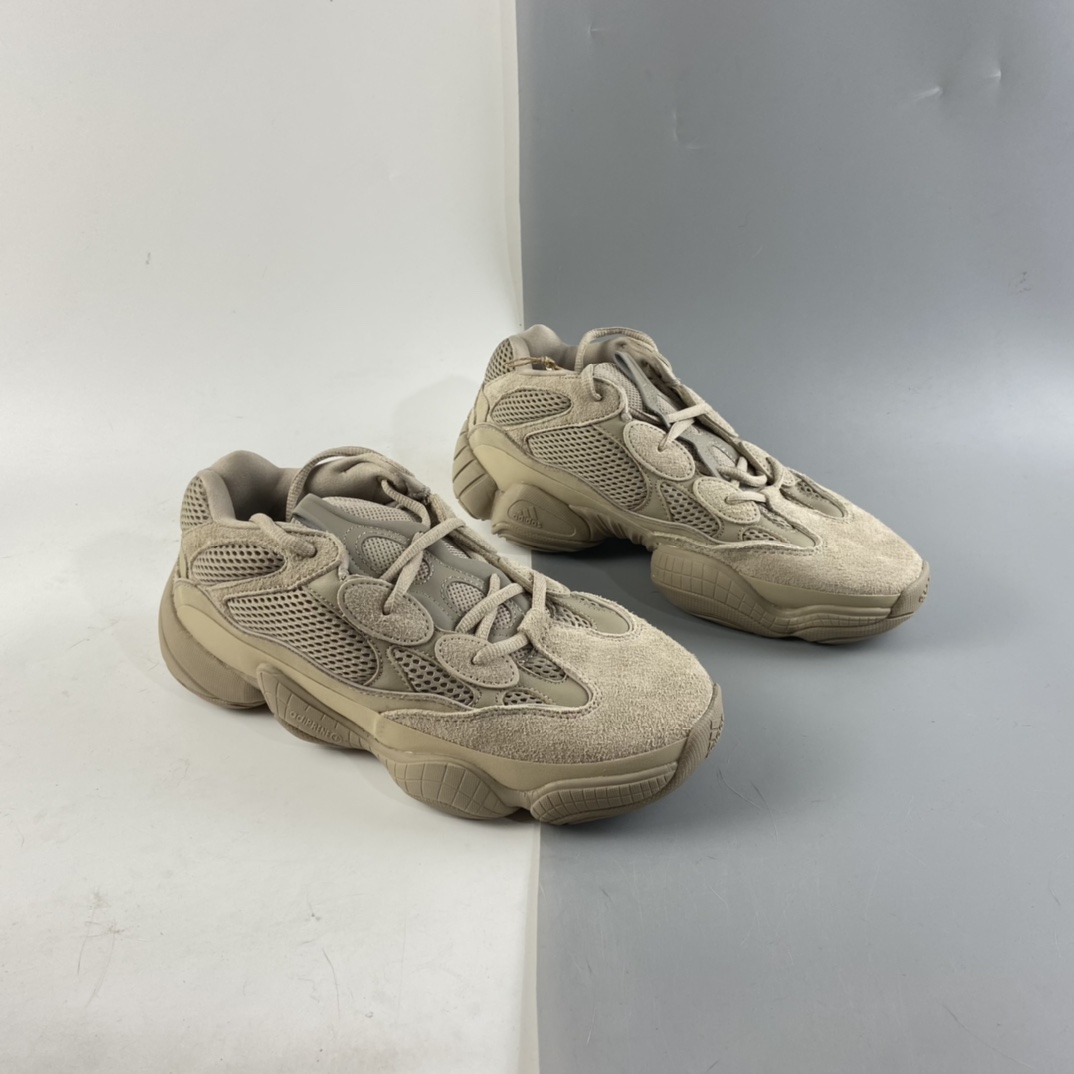 P300  联乘侃爷KANYE WEST x adidas Yeezy 500”Taupe Light”复古姥爹风厚底休闲运动慢跑鞋“灰褐色”GX3605