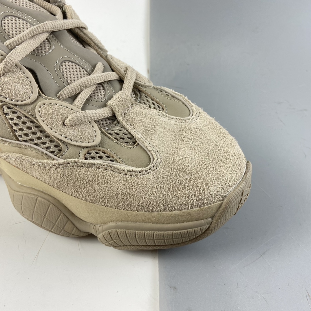 P300  联乘侃爷KANYE WEST x adidas Yeezy 500”Taupe Light”复古姥爹风厚底休闲运动慢跑鞋“灰褐色”GX3605