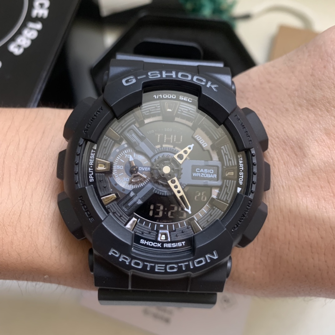Casio generación envío gratis serie ga-110 Black Warrior grande fotos reales