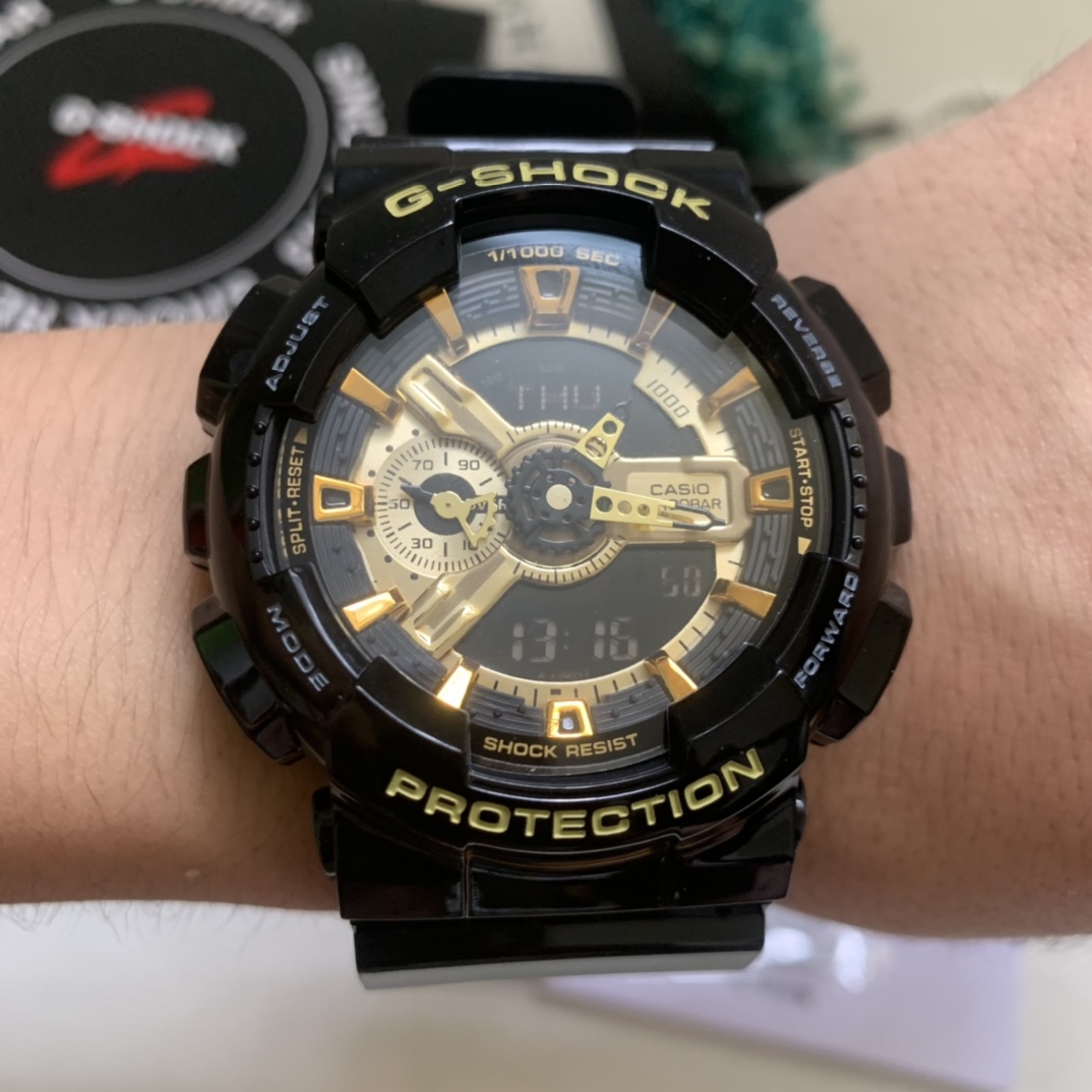 Casio generación envío gratis serie ga-110 negro dorado fotos reales
