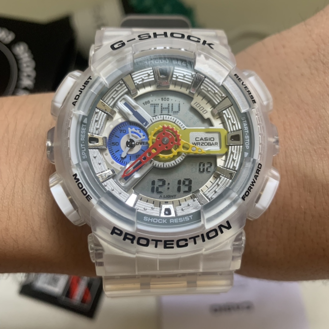 Casio envío gratis serie ga-110 transparente color grande foto real