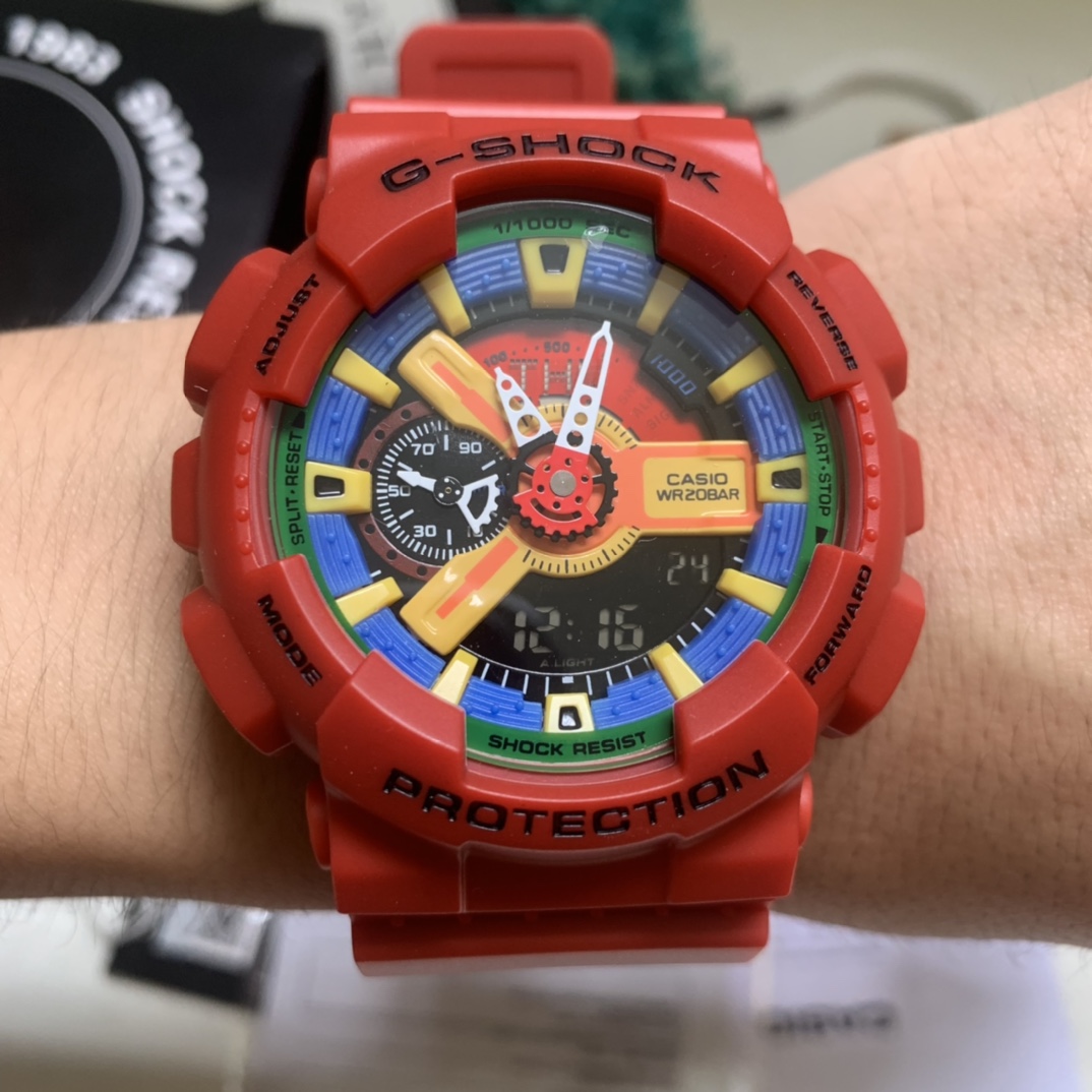 Casio envío gratis serie ga-110 tomate y huevo grande foto real
