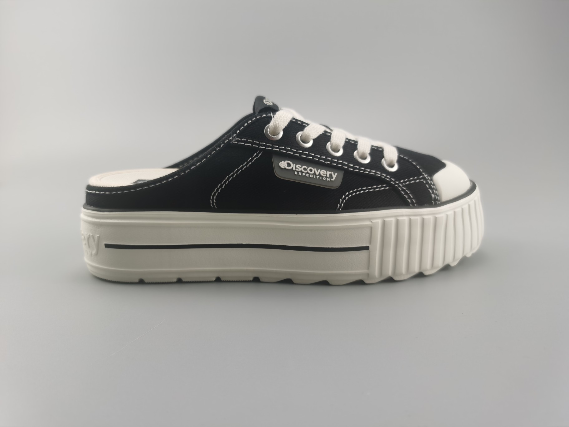 🈴️ ❗️主图集合图❗️
♨️码数：35  36   37.5   38   39
♨️简介：刘海同款探索仕DISCOVERY半拖春夏女厚底增高低帮休闲系带拼色帆布鞋潮牌 探索仕discovery 夏季新款松糕超轻帆布百搭半拖1：1出货：35-36-37.5-38-39