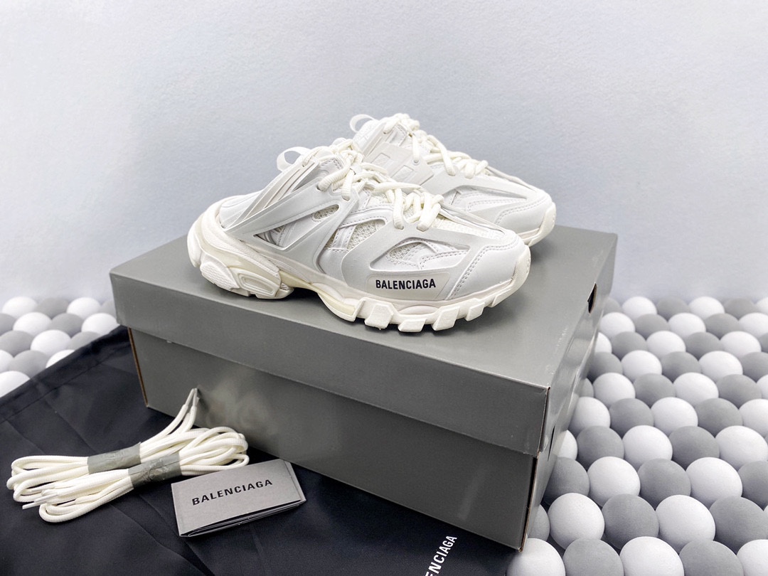 Balenciaga 3.0 de tercera generación, semirremolque blanco puro, Balenciaga Sneaker Tess 3.0 (versión sin luz), versión…