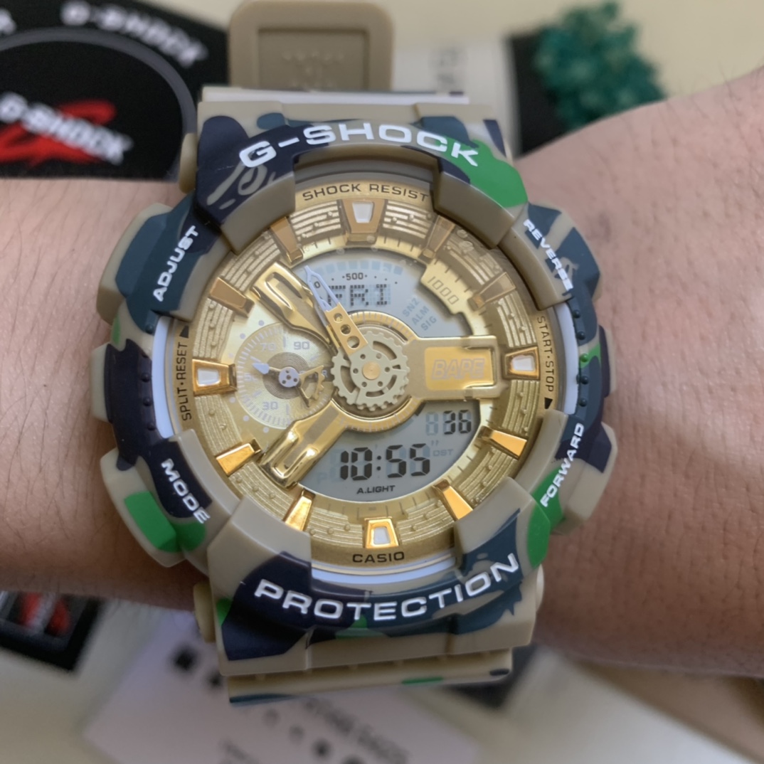 Casio envío incluido serie ga-110 fotos reales de camuflaje simio