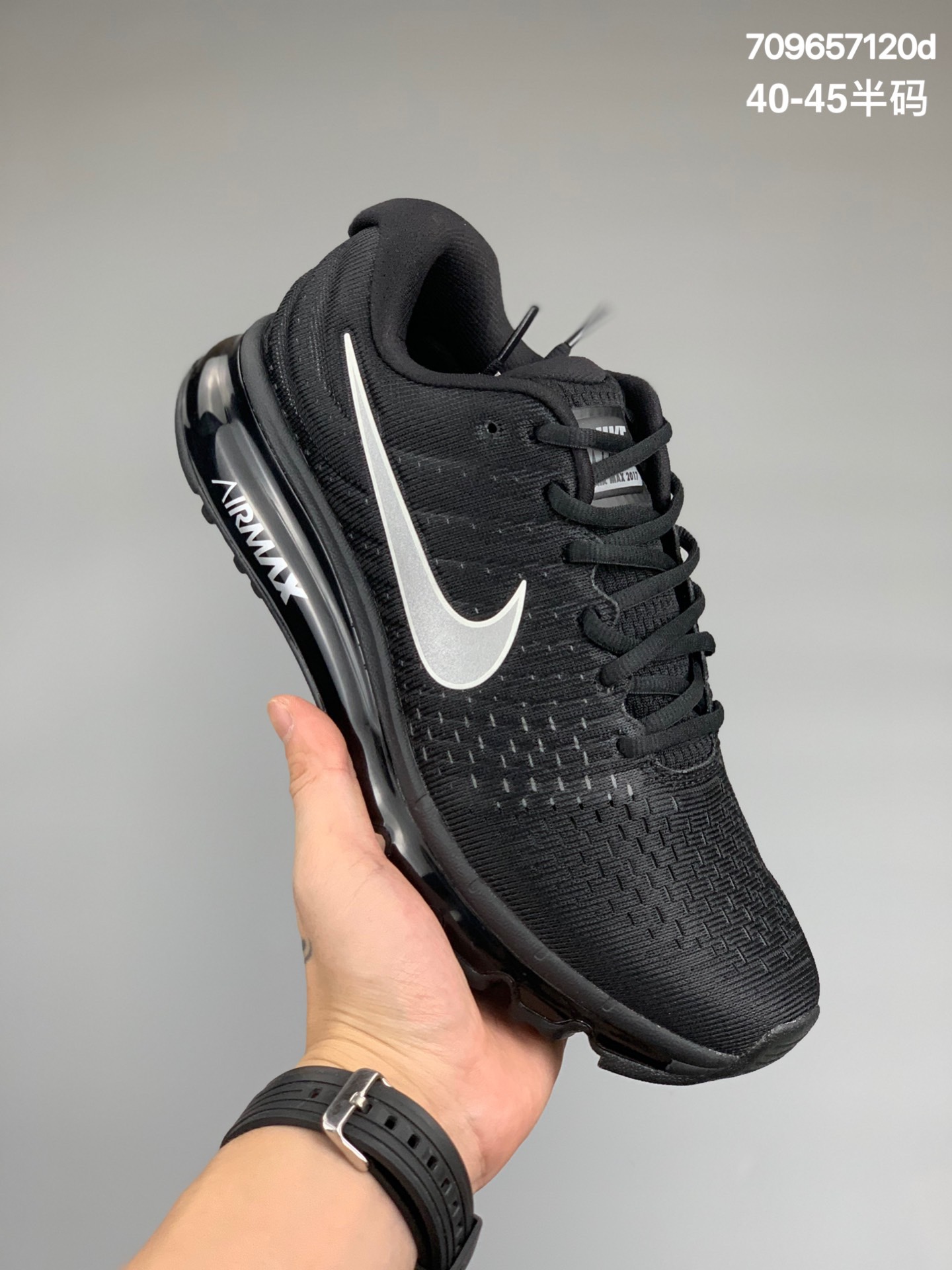 
Air Max 2017 全掌气垫 849559-010 黑白 一次成型鞋面+内置裁片 泰光原厂标+小潘气垫加持 完美冲正
码数：40 40.5 41 42 42.5 43 44 45
编码:709657120d