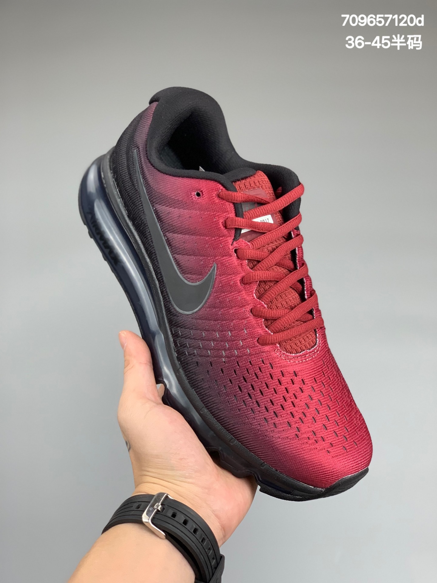 
Air Max 2017 全掌气垫 849559-010 黑白 一次成型鞋面+内置裁片 泰光原厂标+小潘气垫加持 完美冲正
码数：36 36.5 37.5 38 38.5 39 40 40.5 41 42 42.5 43 44 45
编码:709657120d