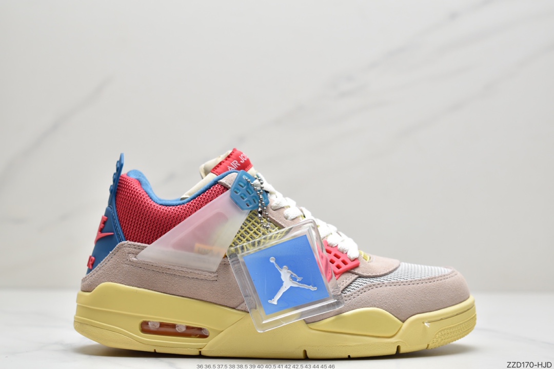 250 Union x Nike Air Jordan 4 天价联名 蓝海岸  DC9533-800