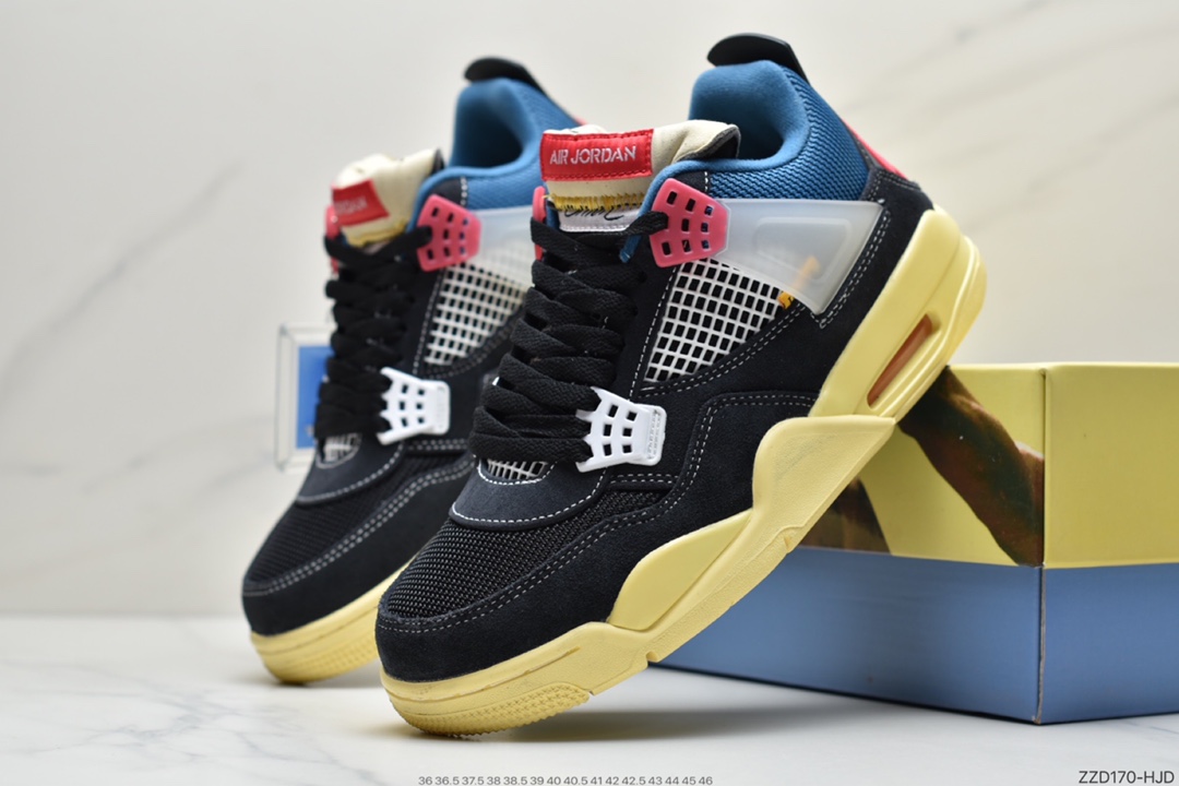 250 Union x Nike Air Jordan 4 天价联名 蓝海岸  DC9533-800