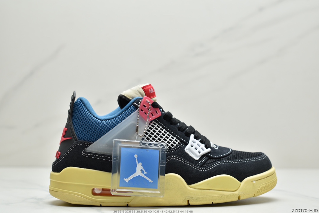 250 Union x Nike Air Jordan 4 天价联名 蓝海岸  DC9533-800