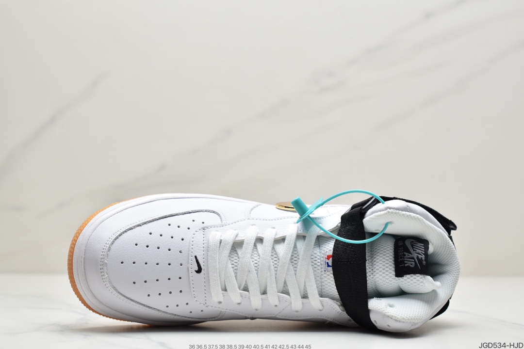 180 耐克NBA x Nike Air Force 1 High 白黑原楦头原纸板  CT2306-100