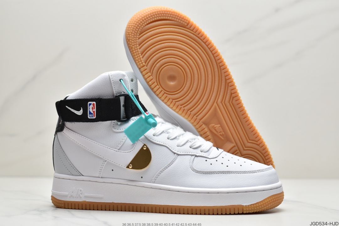 180 耐克NBA x Nike Air Force 1 High 白黑原楦头原纸板  CT2306-100