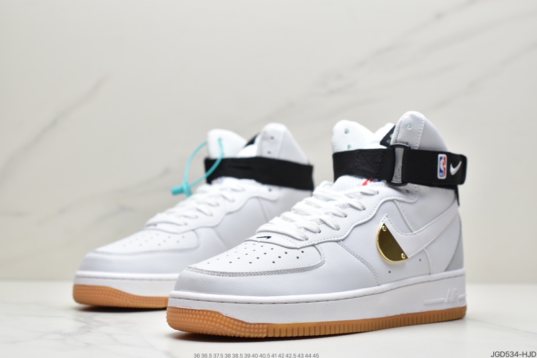 180 耐克NBA x Nike Air Force 1 High 白黑原楦头原纸板  CT2306-100