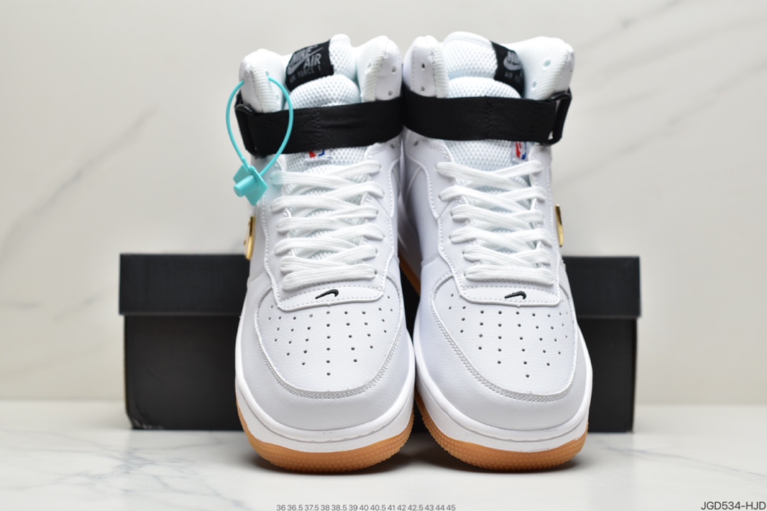 180 耐克NBA x Nike Air Force 1 High 白黑原楦头原纸板  CT2306-100
