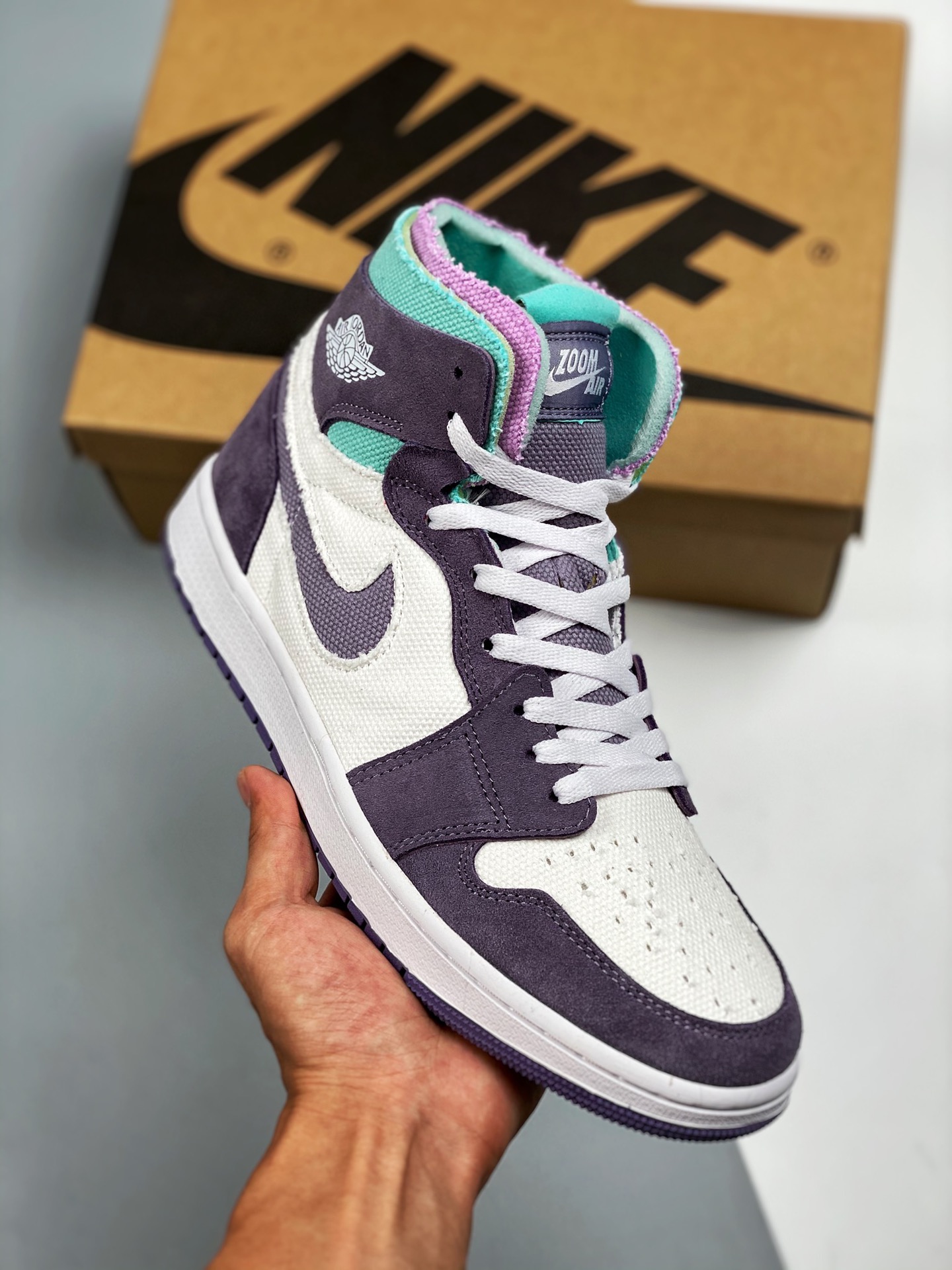 Nivel original de fábrica grande Primer lanzamiento con fotos reales 💥 Air Jordan 1 Zoom Air CMFT Mismo material refle…