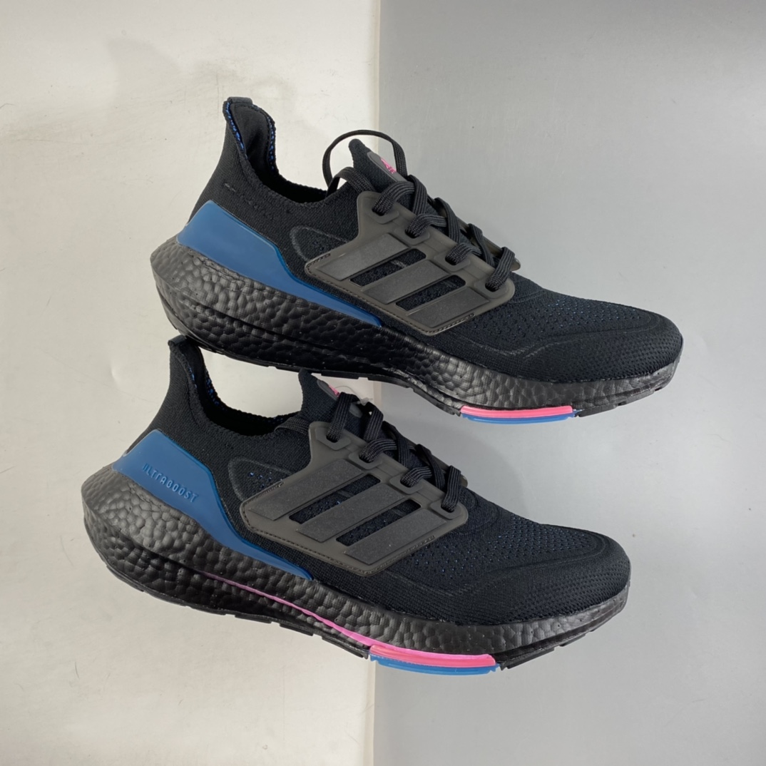 P220  AD UltraBoost 21 加厚爆米花袜套式针织鞋面休闲运动慢跑鞋 FZ1921