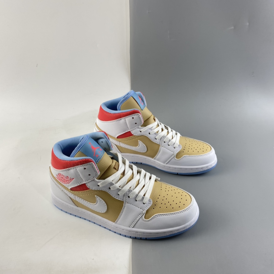 P240  Air Jordan 1 Mid AJ1 乔1 中帮百搭休闲运动板鞋 CZ0774-200