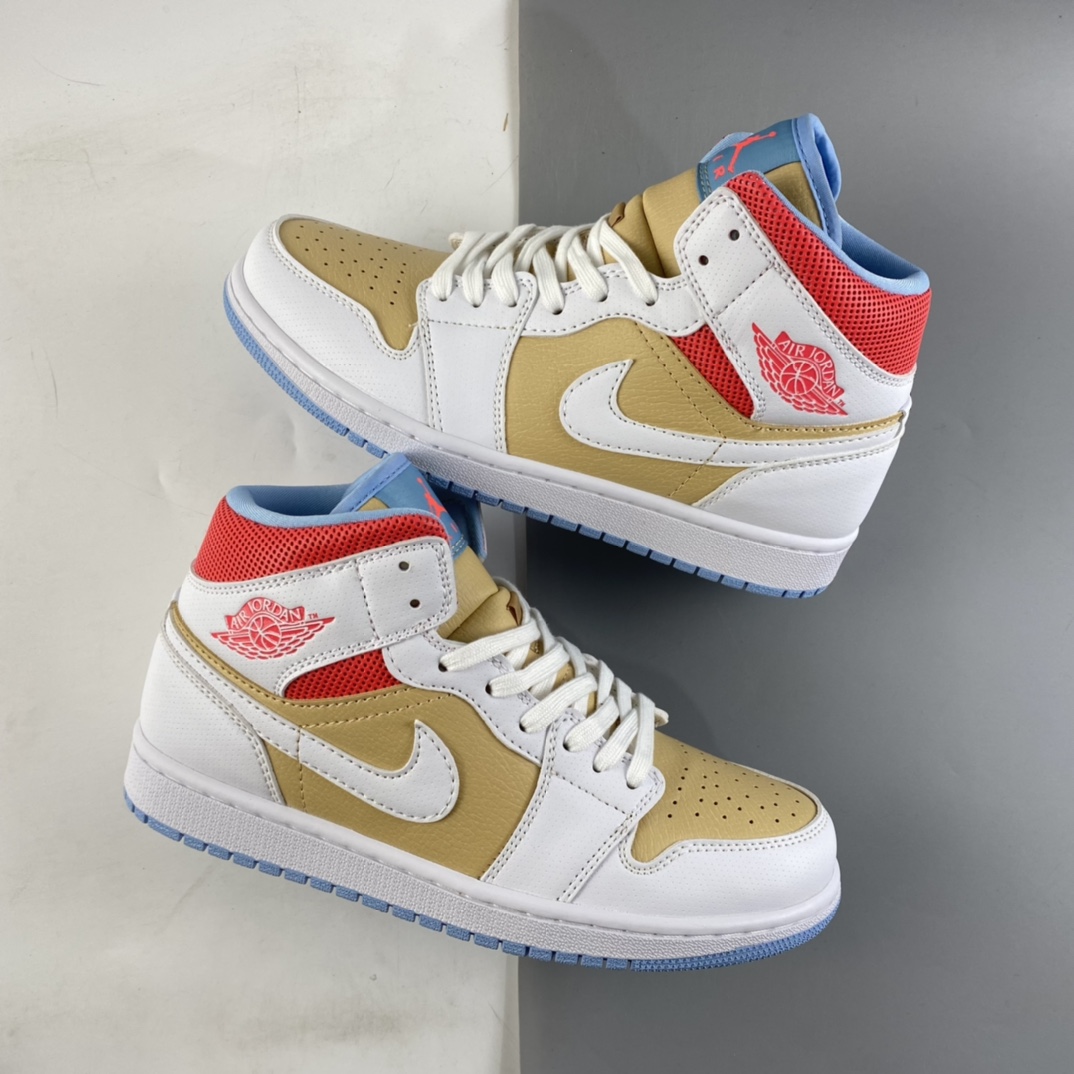 P240  Air Jordan 1 Mid AJ1 乔1 中帮百搭休闲运动板鞋 CZ0774-200